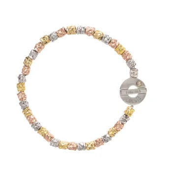 Bracciale a catena composto da 38 dadini AG colore B/G/R