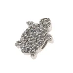 Ciondolo passante tartaruga zirconato argento 925