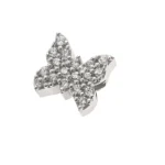 Ciondolo passante farfalla zirconato argento 925