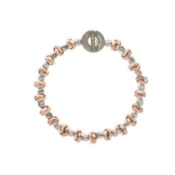 Bracciale a catena con 18 sassi e 18 rondelle