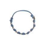 Bracciale in cotone con 8 sassi