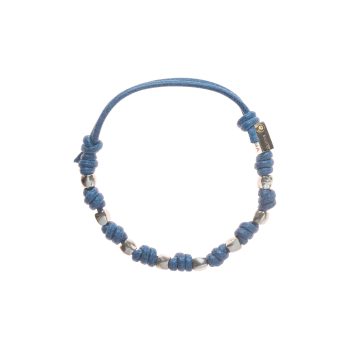 Bracciale in cotone con 8 sassi