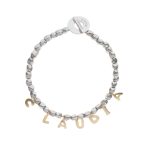 Bracciale a catena con sassi e letterine in argento 925